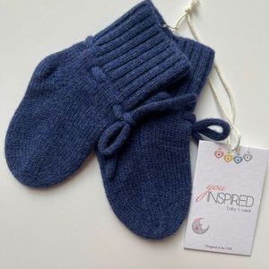 MERINO WOOL baby blue SOCKS , gift for babies, baby shower, crib booties 0-6 m